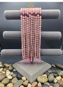 Natural Pink Opal Beads | 8mm Round | Polished Strand for Jewelry Making
