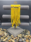 Natural Yellow Agate Beads | 10mm Round | Vibrant Hue | Polished Strand for Jewelry Making