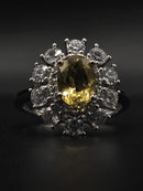 Natural Citrine Sterling Silver Cocktail Ring