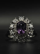 Natural Amethyst Sterling Silver Cocktail Ring