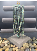 Natural African Turquoise Beads | 10mm Round | Polished Strand for Jewelry Making