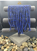 Natural Lapis Lazuli Beads | 10mm Round | Deep Blue with Pyrite Inclusions | Origin: Africa