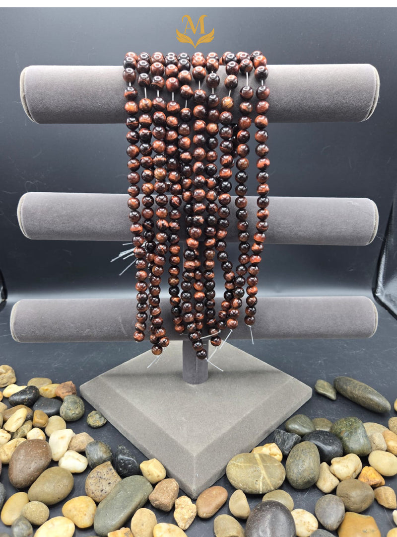 Sun Tiger Eye Beads | 10mm Round | Fiery Gleam | Origin: South Africa