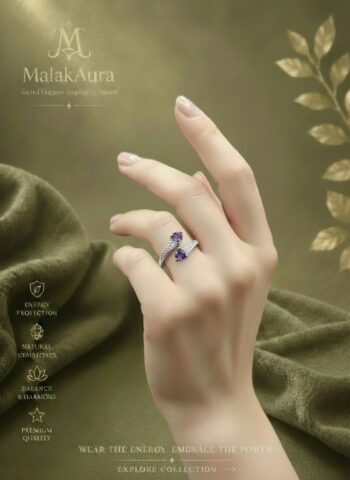 Natural Amethyst Sterling 935 Silver Ring