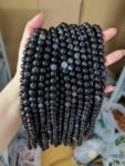 Natural Striped Black Agate Beads