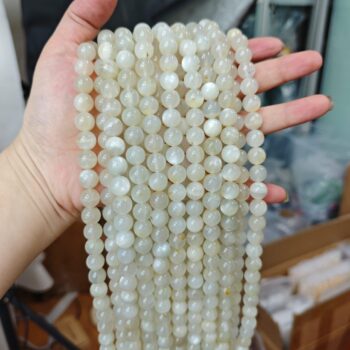 Natural White Moonstone Beads