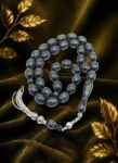 Emerald Hive Kuk Rosary – 925 Silver Inlay & Emerald Green Accents