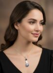 10-capricorn - black saffron Agate Birthstone Necklace