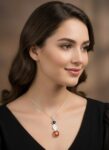 9-Sagitarius- Apriocot Agate Birthstone Necklace