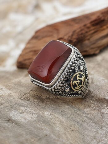 Malak Aura Cherry Yemeni Agate Ring – 925 Silver