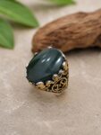 Royal Jade Green Yemni Agate 925 Silver Ring